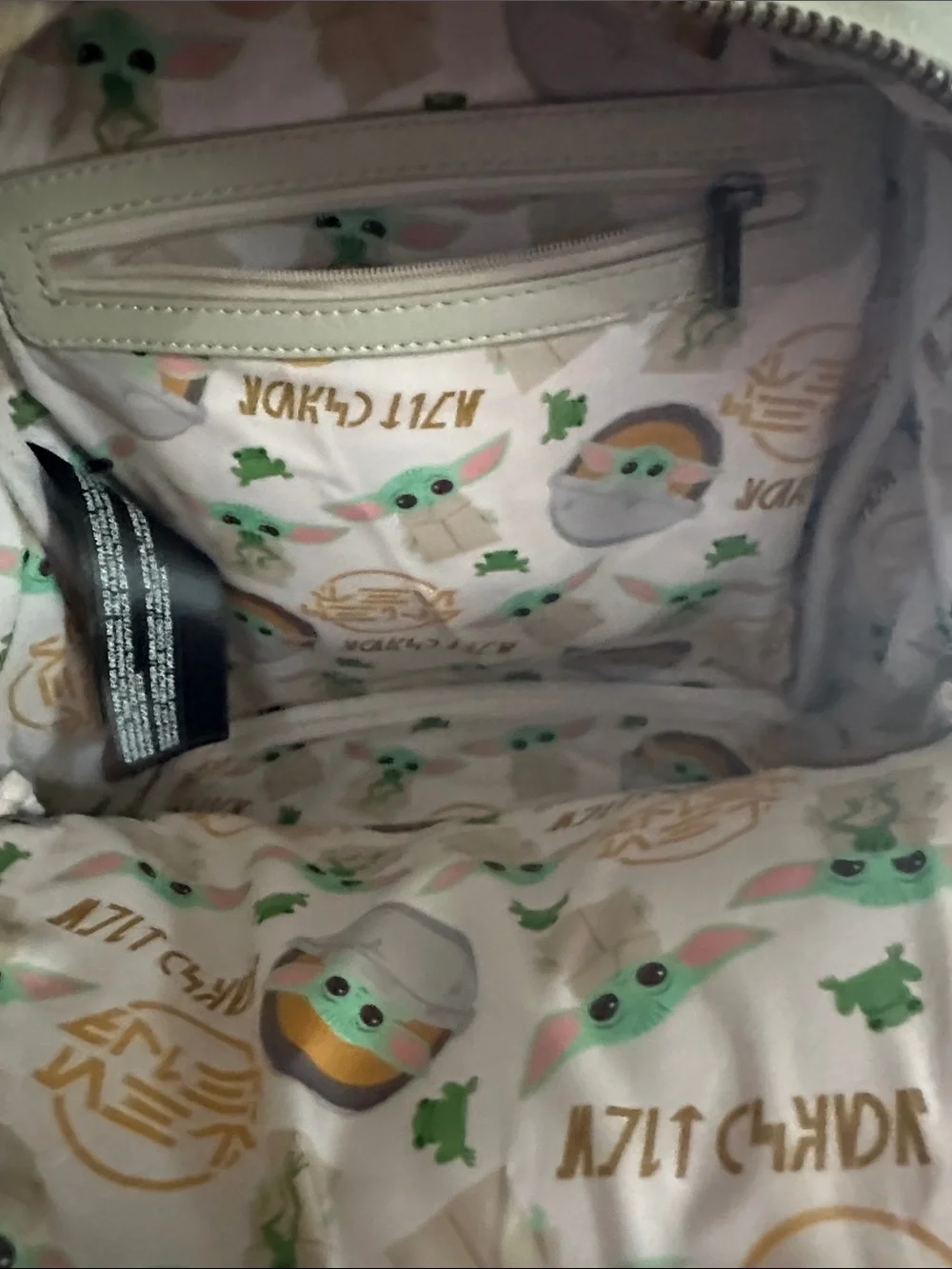 Loungefly Star Wars Grogu Kids Backpack - Cream, Brown & Mint